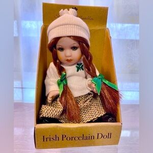 Shamrock Collectibles, Irish Porcelain Doll in Traditional Costume